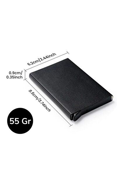 YeferStore Θήκη κάρτας με αυτόματο μηχανισμό, Μεταλλική θήκη πιστωτικής κάρτα...