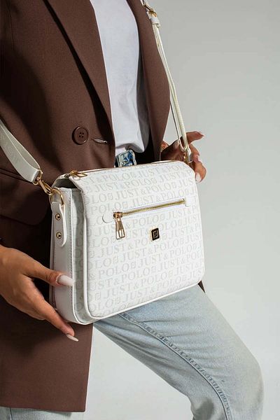 Just Polo Women's Long Cross Strap 5 Compartment Hand & Shoulder Bag