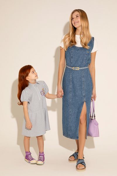 U.S. Polo Assn. Rochie de damă Jean albastru deschis - 50283528-DN0021