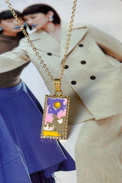 Trendy Butik قلادة سلسلة نموذج غروب الشمس