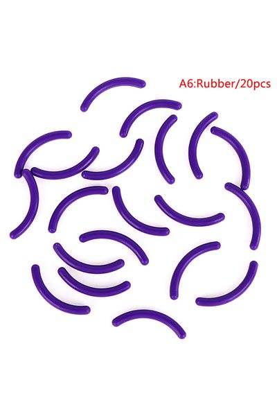Choice A6 20Pcs Women's Fashion Refill Eyelash Curler Rubber Elastic Replacement Pad Silicone Gel Clip Pads