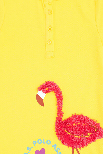U.S. Polo Assn. Kız Çocuk Sarı Örme Elbise 50283331-VR044