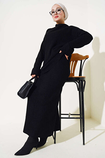 Mr marry طقم تريكو كاجوال بتنورة محبوكة من سالونيك