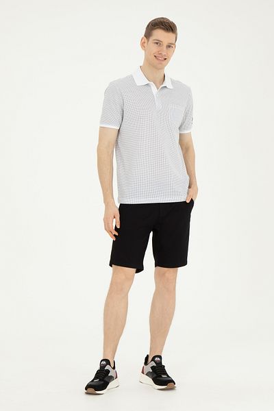 U.S. Polo Assn. Ανδρικό μαύρο υφαντό σορτς 50283928-VR046