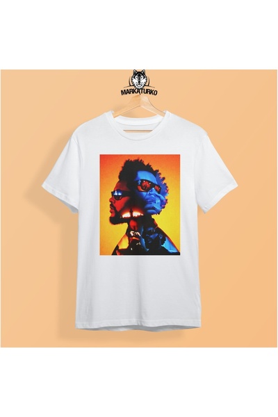 MarkaTurko The weeknd Printed White Special Design Cotton Combed Unisex T-shi...