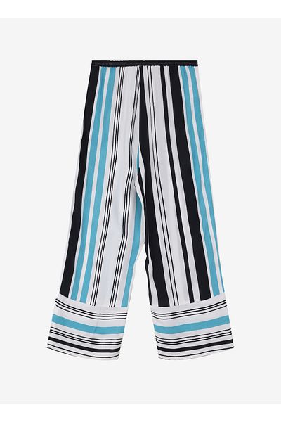 Sisley High Waist Wide Fit Black - Multicolor Women's Trousers 4Vjdlf05C