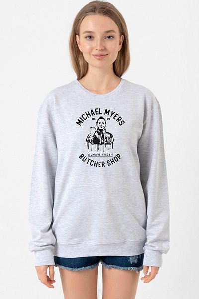 Tshirthane Michael Myers Butcher Shop Grimelange Women's 2Ip Sweatshirt