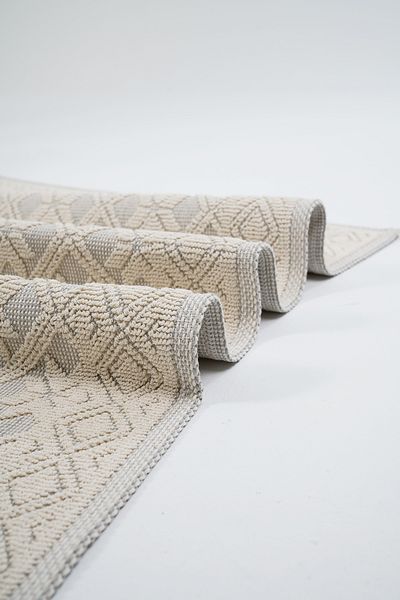 NikAr Home Modern Cotton Mats, Non-Slip Base, Stylish and Durable Cotton Water Absorbent