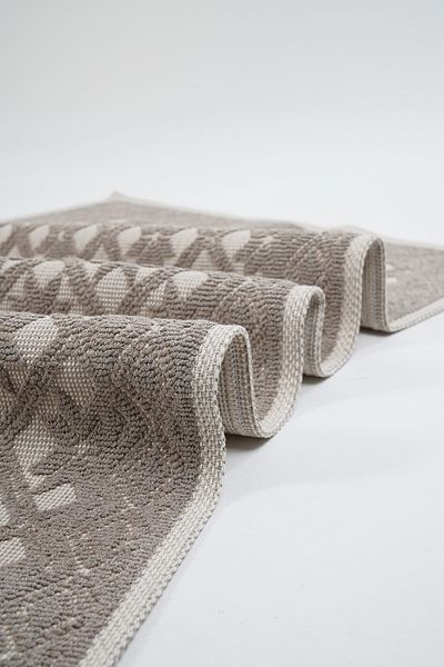NikAr Home Stylish and Durable Modern Cotton Floor Mats - Non-Slip Base
