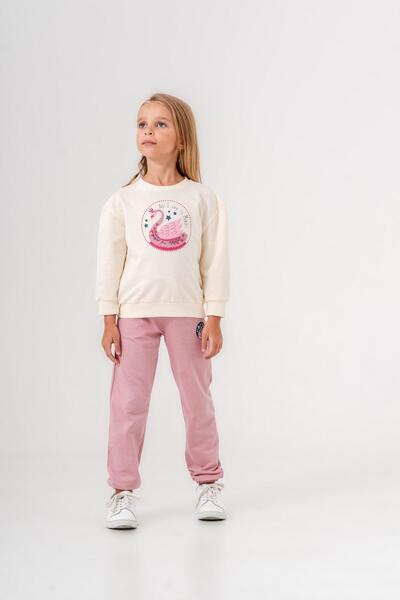 Mışıl Kids ALL I SEE IS MAGIC Baskılı Bacak Baskı Detaylı Kız Çocuk Alt Üst E...