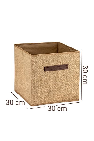 Rope Home Jute Coverless under Cabinet Laundry Toy Organizer Folding Storage Box 30X30X30