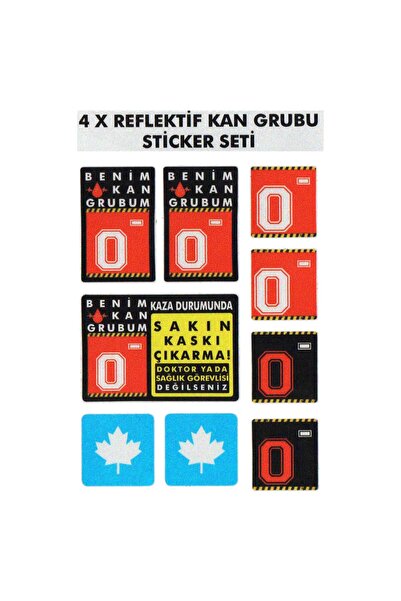 Çınar Extreme Çınar Extreme® 0 Rh- (Negatif) Kaskımı Çıkartma Yazılı 7 Parçal...