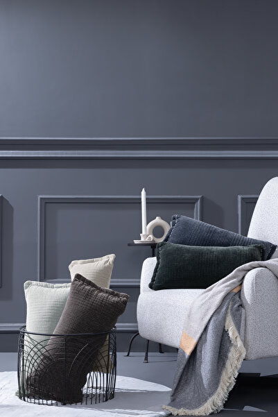 Yataş Gray King Decorative Throw Pillow