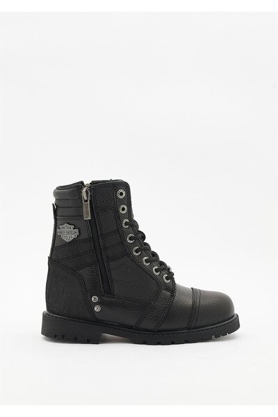 Harley Davidson Carter Çocuk Siyah Deri Bot