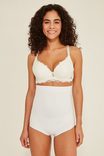 C&City C12008 Model Corset Slip Alb