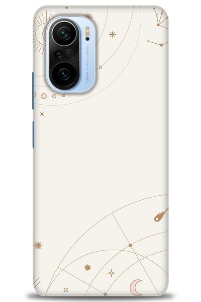 Sitrin Aksesuar حافظة هاتف Xiaomi Poco F3 مطبوعة بدقة عالية - خريطة النجوم