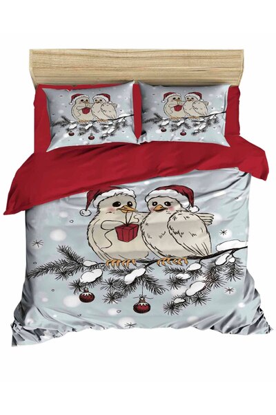 Fabeteks Birds on New Year's Branch Lover Digital Duvet Cover Set