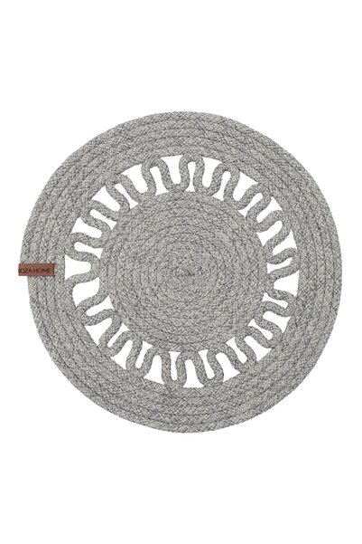 Koza Home Cesta American Service Handmade Cotton Gray Jute Knitted Decorative Supla 37x37cm 9683