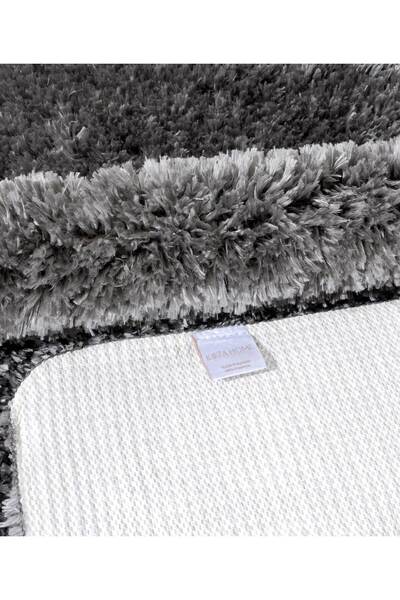 Koza Home Douro Shaggy 2-Piece Bath Mat Smoked Non-Slip Base 60 X 100 - 50 X 60