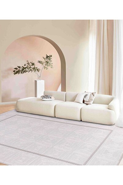 Koza Halı Koza Hayad Kilyos Gri Akrilik Halı Salon Oturma Odası Yatak Odası K...