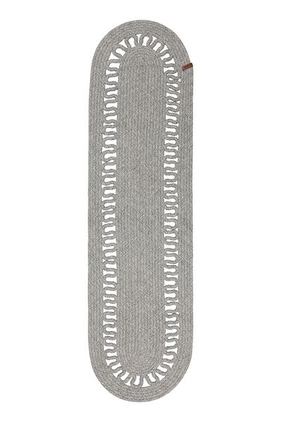 Koza Home American Service Cotton Gray Jute Knitted Runner - 37x136cm 9687