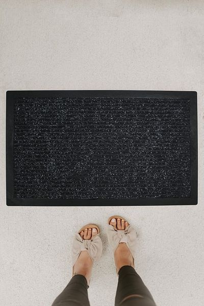 Koza Home Black Dust Catcher Decorative Moisture Mop - 462703