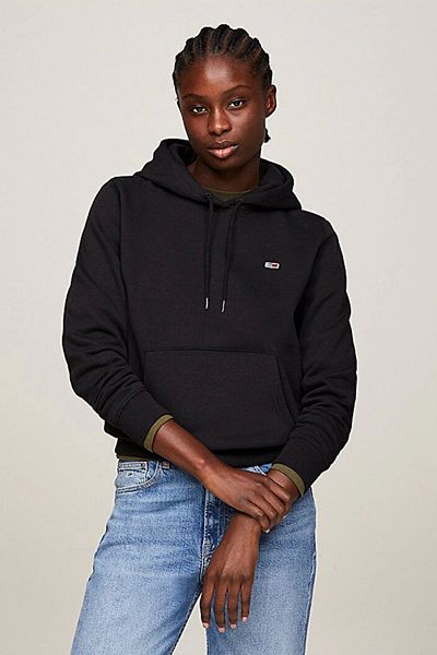Tommy Hilfiger Tjw Regular Fleece Hoodie Women's Black Sweatshirt Dw0Dw09228Bds