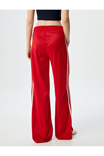 Koton Geniş Paça Nervürlü Beli Lastikli Cep Detaylı Eşofman Pantolon