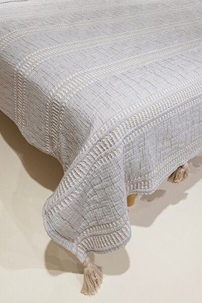 Koza Home Assos Bej Taş Yıkama Çift Kişilik Yatak Örtüsü 230x250 5036