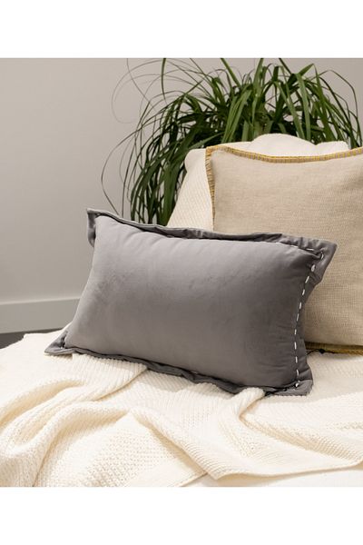 Koza Home 30X50 5016 Model Ibiza Anthracite Velvet Pillow