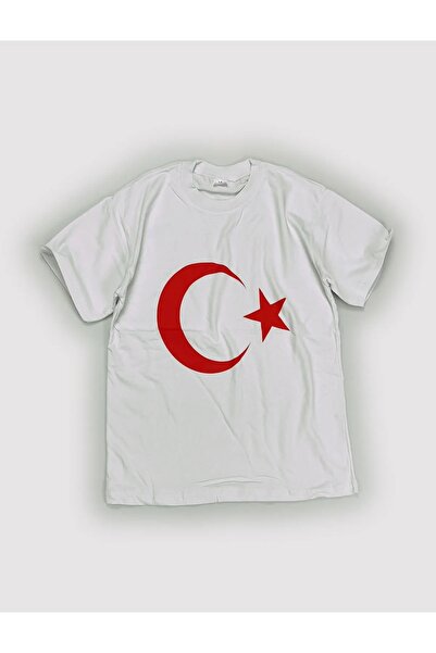 Yonca Çocuk Children's Flag T-Shirt Star and Crescent T-Shirt Cotton Unisex T...