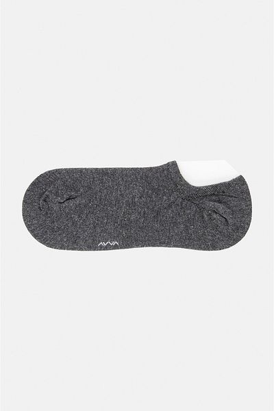 Avva Anthrazitfarbene Sneakersocken für Herren E008553