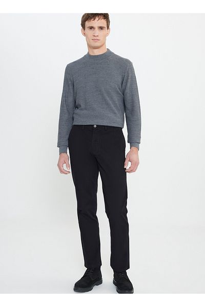 ALTINYILDIZ CLASSICS Altınyıldız Classics Normal Waist Comfort Fit Μαύρο Ανδρικό Παντελόνι ACE012510181_ΠΑΝΤΕΛΟΝΙ ΠΛΕΥΡΑΣ ΤΣΕΠΗ