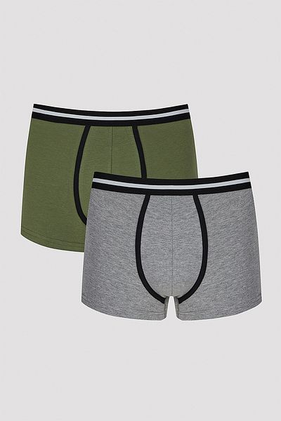 Penti Ανδρική ταινία Σκούρο Γκρι - Πράσινο Boxer 2 συσκευασιών