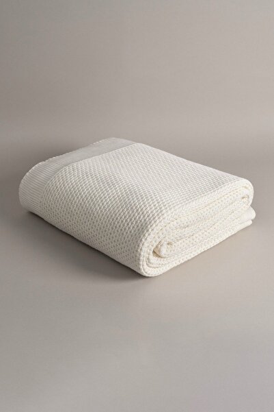 Koza Home Miel Cream Single Side Pompom Blanket 160 X 220 37101