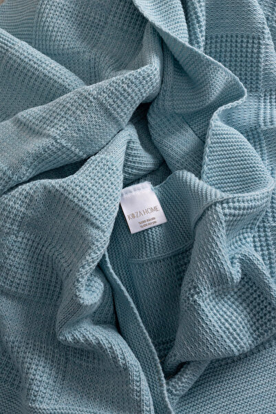 Koza Home Καρό Μπλε Διπλή Κουβέρτα 200x220 15020