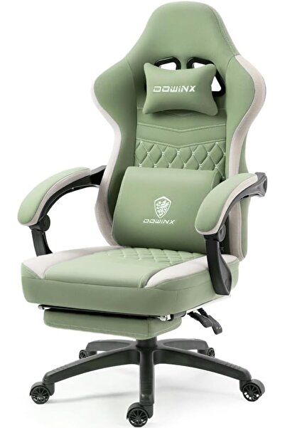 Mahmayi كرسي ألعاب Dowinx كرسي كمبيوتر مع دعم قطني للتدليك - أخضر