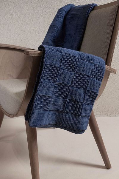 Koza Home Indigo Single Plaid Blanket 160X220