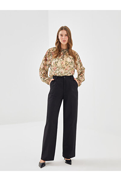 LC Waikiki Siyah Loose Fit Kadın Pantolon
