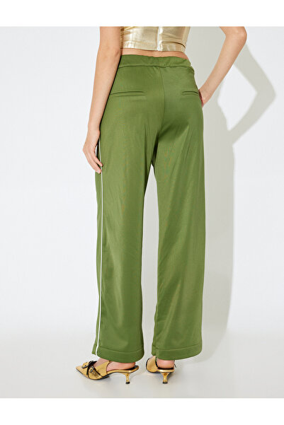 Koton X İnji - Geniş Paça Düşük Bel Lastikli Cepli Biyeli Eşofman Pantolon