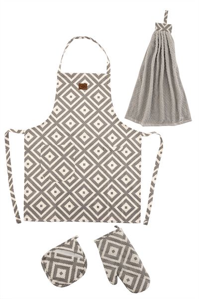 Zuu Baby 4 Piece Gray Kitchen Apron Set