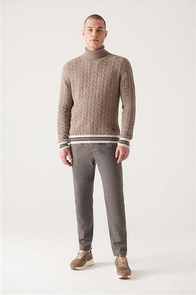 Avva Graue Chino-Hose mit elastischem Bund für Herren A22y3036