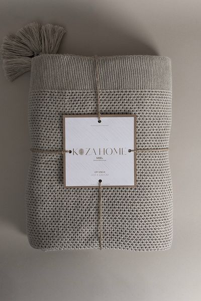 Koza Home Miel Mink Double Blanket with Pompom Edge 200x220 37110
