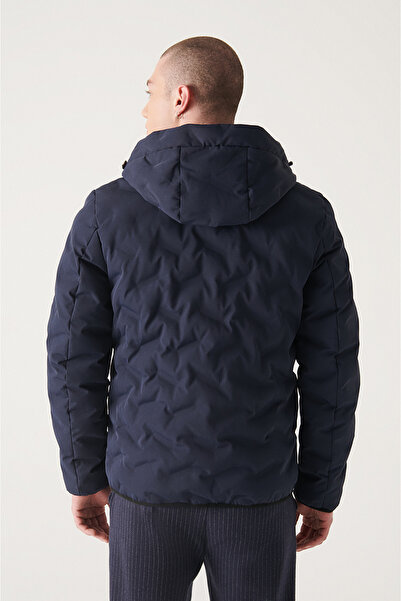 Avva Férfi sötétkék vízlepergető szélálló belső kabát hőmérővel és belső pánttal A22y6010