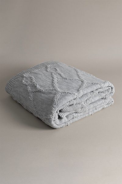 Koza Home Gray Double Espuma de Mar Blanket - 200x220 37130