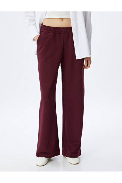Koton Bordo Kadın Eşofman Altı 5WAL40108IK