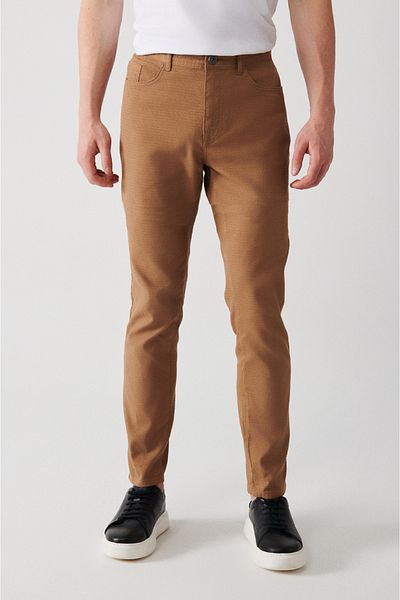 Avva Herren Camel Flexible Canvas-Hose mit 5 Taschen E 003007