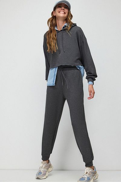 No Matter What Soft Textured Waist Adjustable Tracksuit