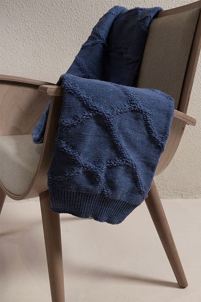 Koza Home Espuma De Mar Indigo Single Blanket 160x220 37141