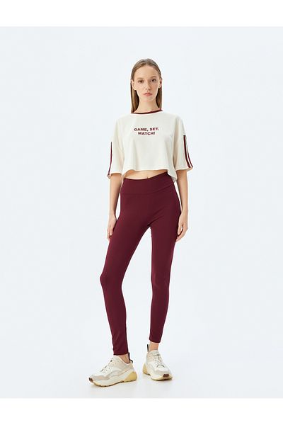 Koton Sport-Leggings mit hoher Taille und schmaler Passform – Soft Key